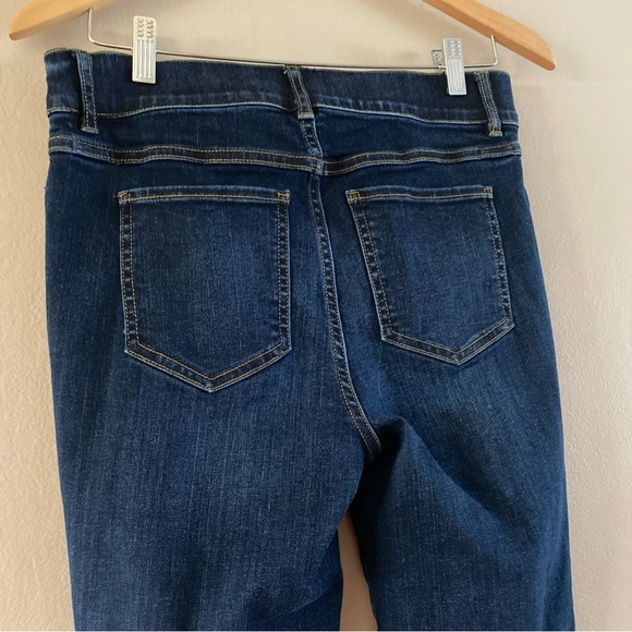 SPANX Women’s Cotton Denim Flare Jeans Pull-On Size MEDIUM 33”L - Picture 4 of 11